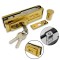 Замок FKZ-30 с овальным ригелем ключ/ключ, нержавейка/золото