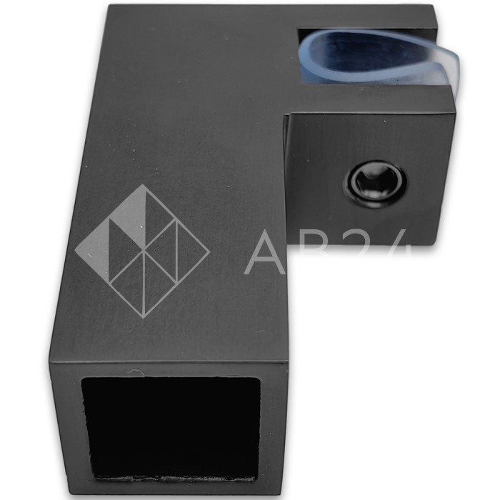 Держатель стекла FDC-61, 15х15 торцевой 90°, нержавейка/оружейная сталь