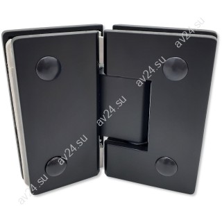 Петля FDP-14-DEF с дефектом Альфа стекло-стекло 135°, нержавейка/черный