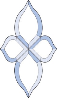 Бевелс AV02 дверной (4 элемента) 180 х 308 мм