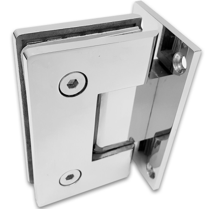 Петля Альфа FDP-11-DEF с дефектом стена-стекло с центр. креплением, нержавейка/полированный