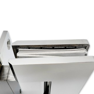 Петля Альфа FDP-11-DEF с дефектом стена-стекло с центр. креплением, нержавейка/полированный