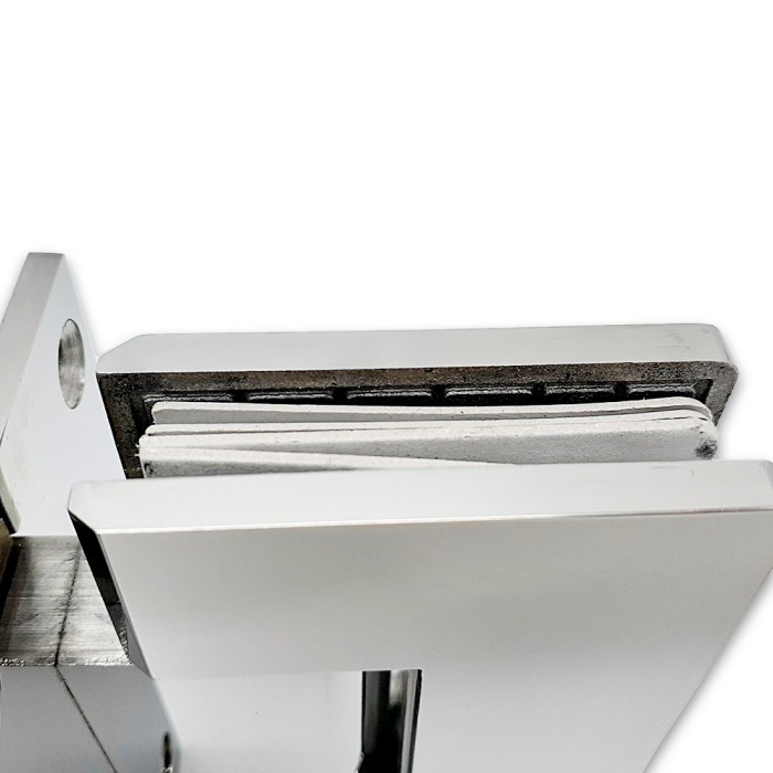 Петля Альфа FDP-11-DEF с дефектом стена-стекло с центр. креплением, нержавейка/полированный