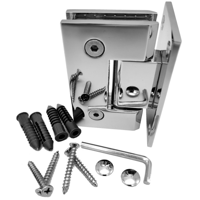 Петля Альфа FDP-11-DEF с дефектом стена-стекло с центр. креплением, нержавейка/полированный