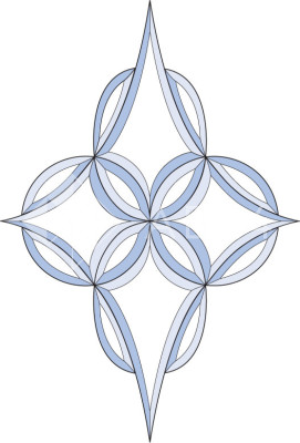 Бевелс AV244 отбит край: Дверной набор фацетов (16 элементов) 360 х 530 мм