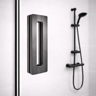 Ручка купе Дриада FDR-112, 155х52 прямоугольная, нержавейка/оружейная сталь