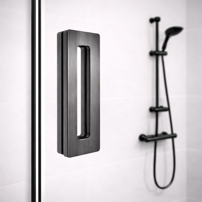 Ручка купе Дриада FDR-112, 155х52 прямоугольная, нержавейка/оружейная сталь