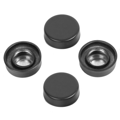 Держатель для зеркал FSZ-16-DEF толщиной 4-8 мм O16 мм, комплект 4 шт., нержавейка/черный