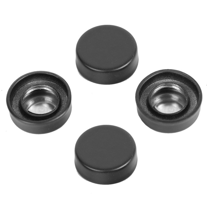 Держатель для зеркал FSZ-16-DEF толщиной 4-8 мм O16 мм, комплект 4 шт., нержавейка/черный