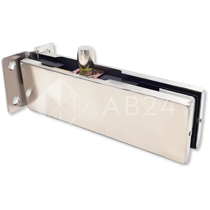 Фитинг на фрамугу, FKF-24 с осью и монтажной пластиной, нержавейка/матовый