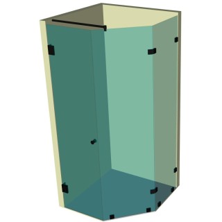 Душевая кабина пятиугольная DK-307К на коннекторах