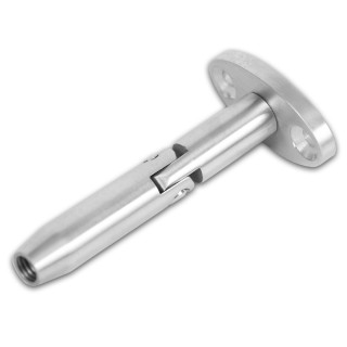 Крепление тяги (ванта) FN-95 к стене М12, рутель, нержавейка/матовый