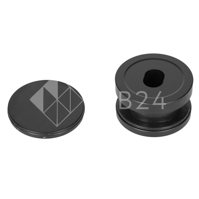 Точечное крепление FKK-29 с крышкой 6 мм без зенковки Ø35 мм для стекла 10 мм, нержавейка/черный