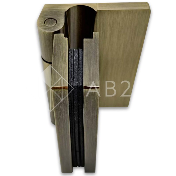 Петля Гера FDP-120 стена-стекло, открывание 90° наружу, латунь/бронза