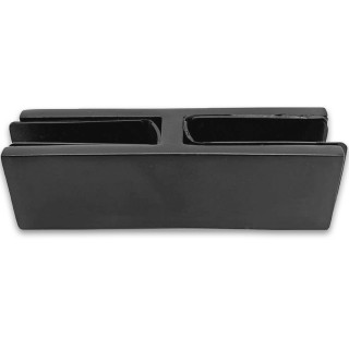 Крепление стекла FKK-201, 92х26 мм стекло-стекло 180°, нержавейка/черный