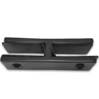 Крепление стекла FKK-201, 92х26 мм стекло-стекло 180°, нержавейка/черный