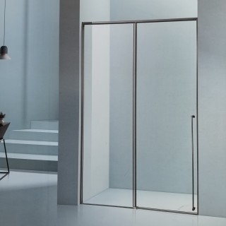 Раздвижная система Нимфа FDS-8 в проем, нержавейка/оружейная сталь