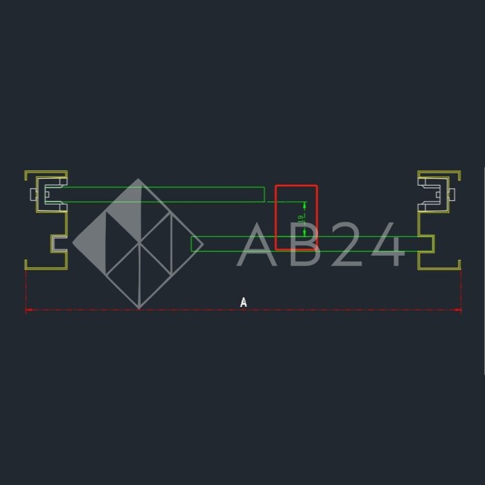Раздвижная система Нимфа FDS-8 в проем, нержавейка/оружейная сталь