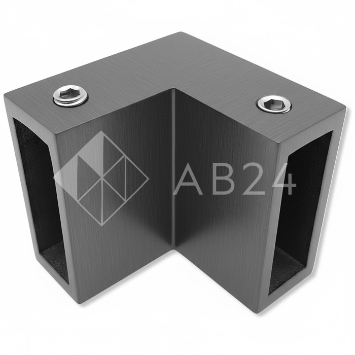 Соединитель FDC-32 трубы 30х10 угловой 90° вертикальный, нержавейка/оружейная сталь