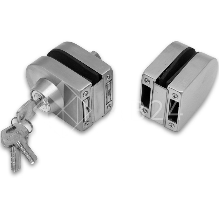 Замок FKZ-31 зажимной ключ/защелка, нержавейка/матовый