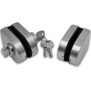 Замок FKZ-31 зажимной ключ/защелка, нержавейка/матовый