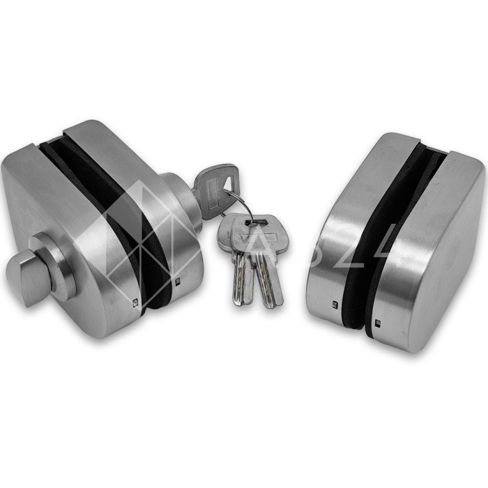 Замок FKZ-31 зажимной ключ/защелка, нержавейка/матовый