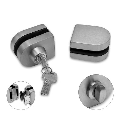 Замок FKZ-31 зажимной ключ/защелка, нержавейка/матовый