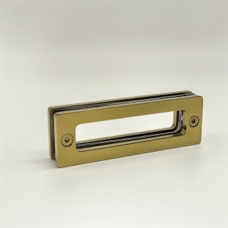 Ручка купе Дриада FDR-112, 155х52 прямоугольная, нержавейка/золото