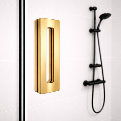 Ручка купе Дриада FDR-112, 155х52 прямоугольная, нержавейка/золото