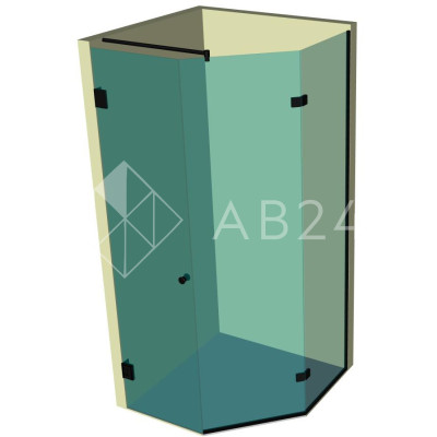 Душевая кабина пятиугольная DK-307P в опорном профиле