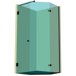 Душевая кабина пятиугольная DK-307P в опорном профиле