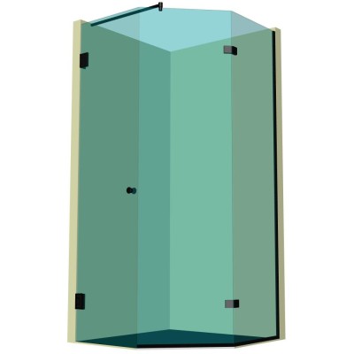 Душевая кабина пятиугольная DK-307P в опорном профиле