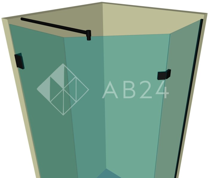 Душевая кабина пятиугольная DK-307P в опорном профиле