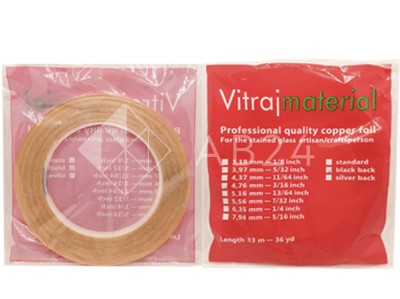 Медная фольга с черной подложкой VitrajMaterial 7,94 мм