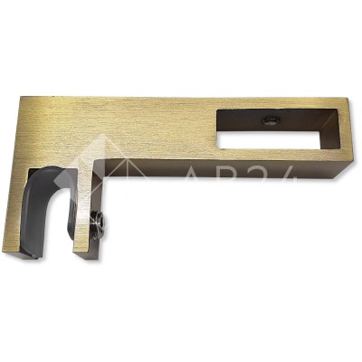 Держатель стекла FDC-35 сквозной 30х10 горизонтальный, нержавейка/бронза