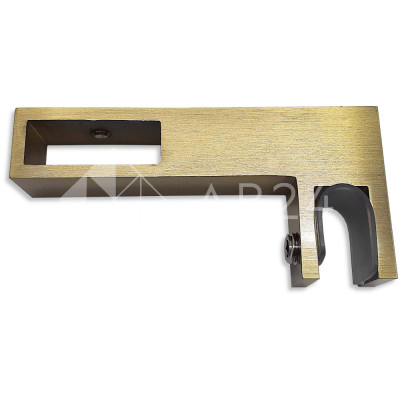 Держатель стекла FDC-35 сквозной 30х10 горизонтальный, нержавейка/бронза