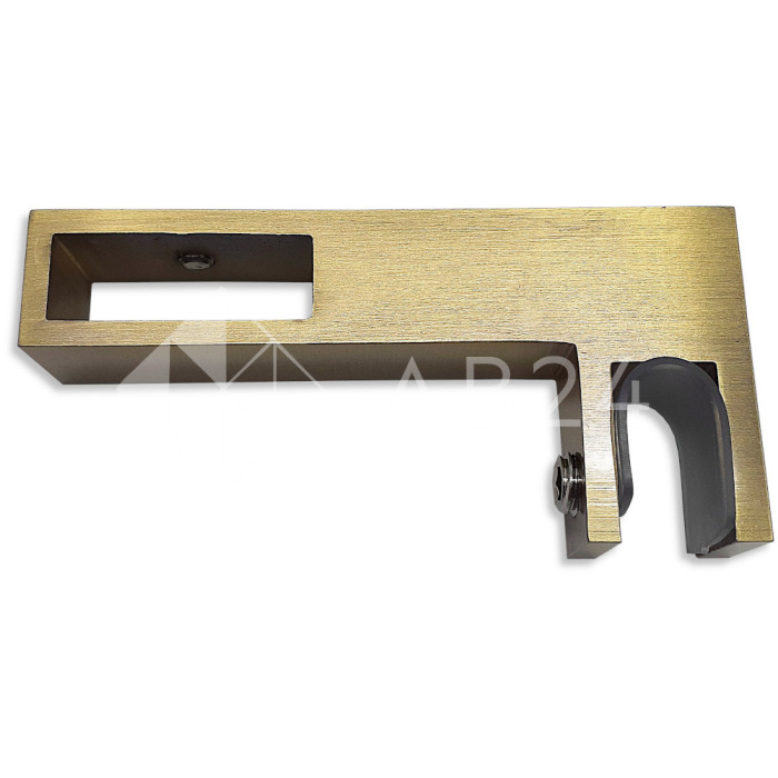 Держатель стекла FDC-35 сквозной 30х10 горизонтальный, нержавейка/бронза