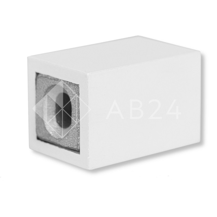 Крепление FDC-60 трубы 15х15 к стене, нержавейка/белый