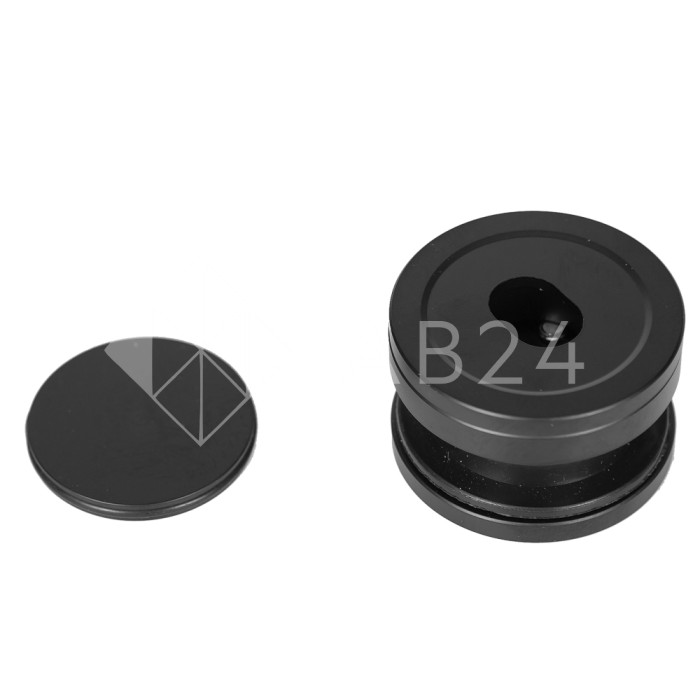 Точечное крепление FKK-25 с крышкой 8-12 мм без зенковки Ø35 мм рег.для стекла 10 мм, нержавейка/черный