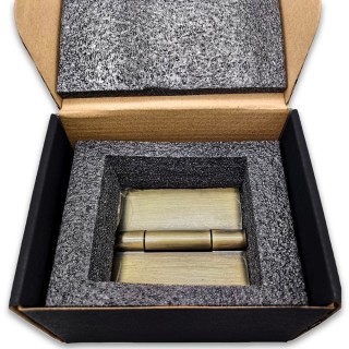 Петля Гера FDP-121 стекло-стекло 180°, латунь/бронза