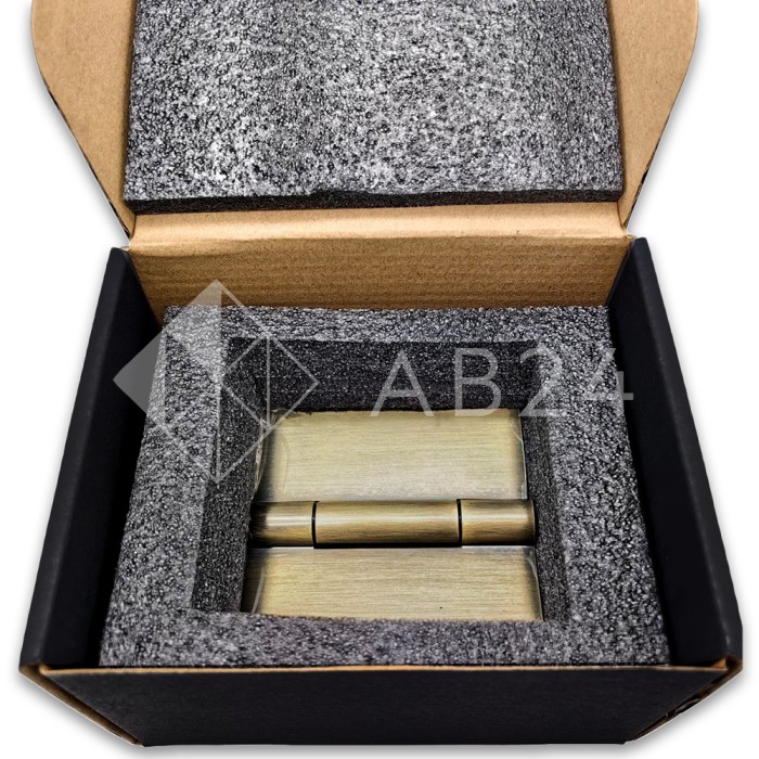 Петля Гера FDP-121 стекло-стекло 180°, латунь/бронза