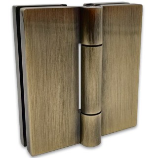 Петля Гера FDP-121 стекло-стекло 180°, латунь/бронза