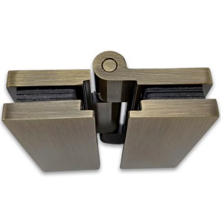 Петля Гера FDP-121 стекло-стекло 180°, латунь/бронза