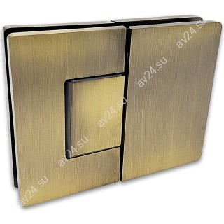 Петля FDP-132-DEF с дефектом Афина стекло-стекло 180°, латунь/бронза