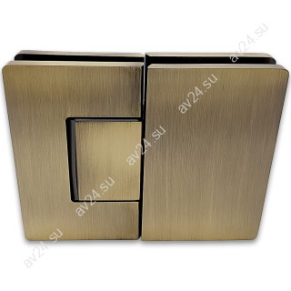 Петля FDP-132-DEF с дефектом Афина стекло-стекло 180°, латунь/бронза