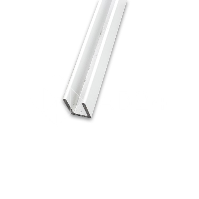 Профиль для стекла FDPA-51.3, 19х12х1,75, длина 3 м, алюминий/белый