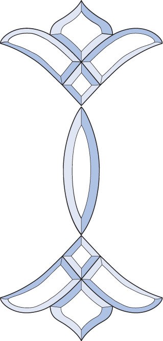 Бевелс AV265 (9 элементов) 216 х 452 мм