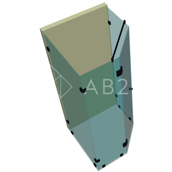 Душевая кабина пятиугольная DK-308К на коннекторах