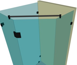 Душевая кабина пятиугольная DK-308К на коннекторах