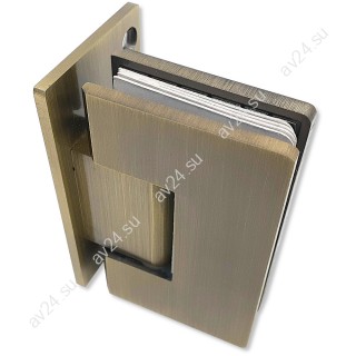 Петля FDP-10-DEF с дефектом Альфа α стена-стекло с бок. креплением, нержавейка/бронза